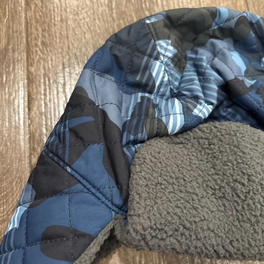 Gymboree Boys Camouflage Winter Hat With Ear Coverage Boys Age‎ 4-7 Fleece Lined